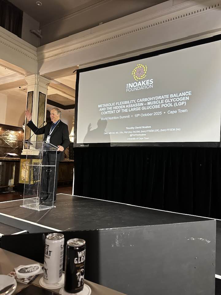 Tim Noakes spoke on metabolic flexibility at the World Nutrition Summit.