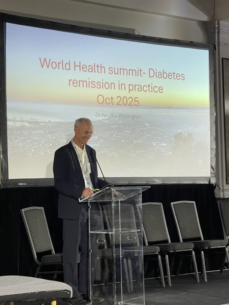 Neville Wellington spoke on diabetes management at the World Nutrition Summit.