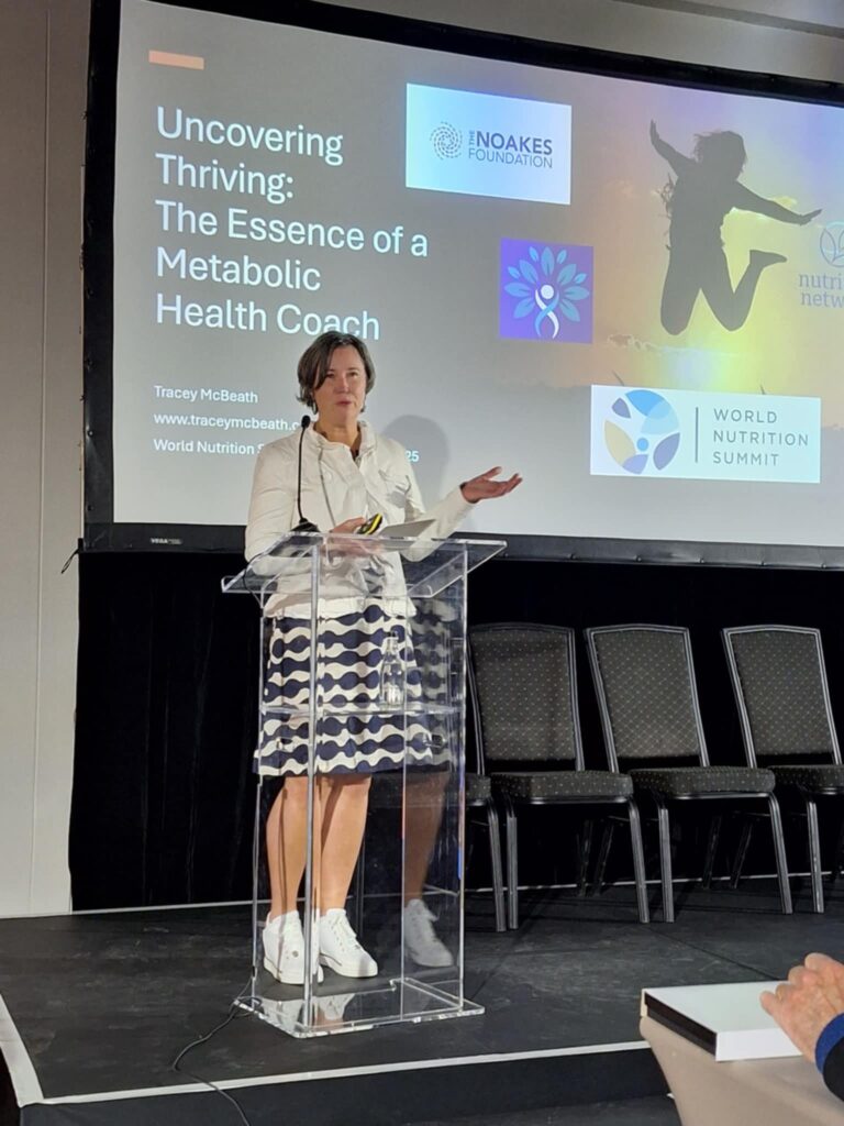 Tracey McBeath spoke on helping people connect with their core values to achieve health at the World Nutrition Summit.